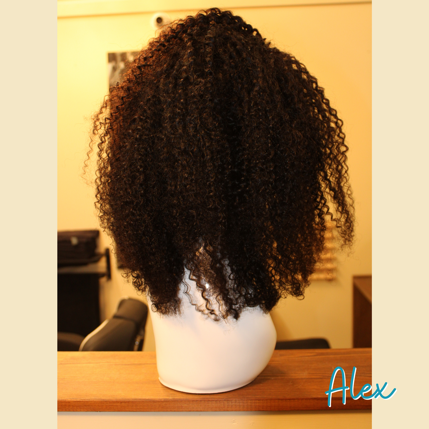 Alex - 18", Headband Wig, Kinky Curly, Remy Human Hair Wig - Natural