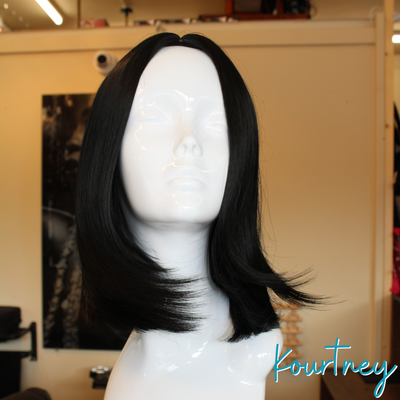 Kourtney - 14', Straight, Glueless Synthetic Wig - Black