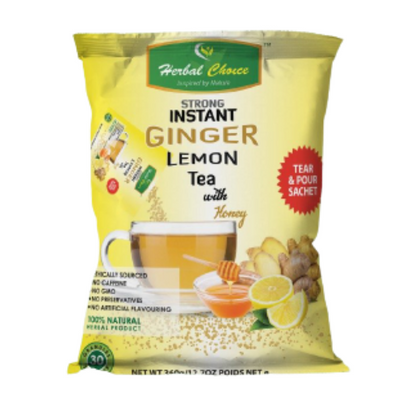 Herbal Choice Strong Instant Ginger Lemon Tea With Honey 360g - 30 Sachets (Granules)