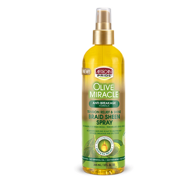 African Pride Olive Miracle Braid Sheen Spray 355ml