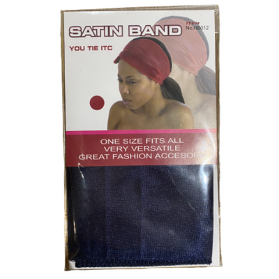 Satin Headband - Navy