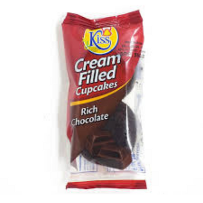 Kiss Cream Filled Cupcakes 60g - Rich Chocolate