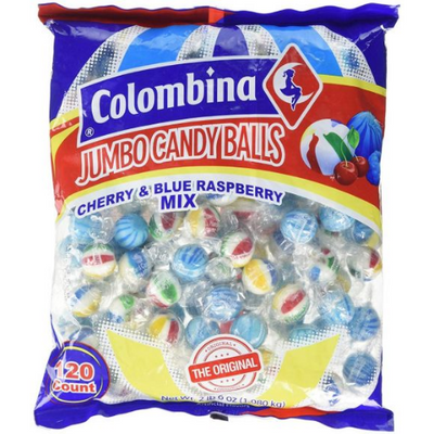 Colombina Jumbo Candy Balls Cherry & Blue raspberry 1.08kg