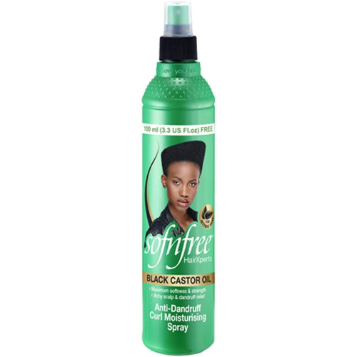 SofNFree Black Castor Oil Anti-Dandruff Curl Moisturising Spray 350ml