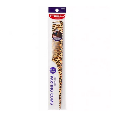 Red by Kiss Leopard Parting Rat Tail Comb