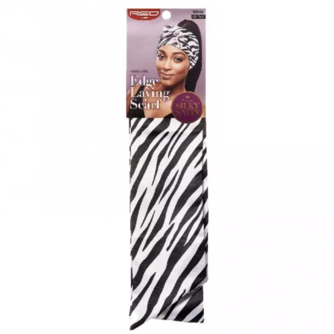 Red By Kiss Silky Satin Edge Scarf - Zebra