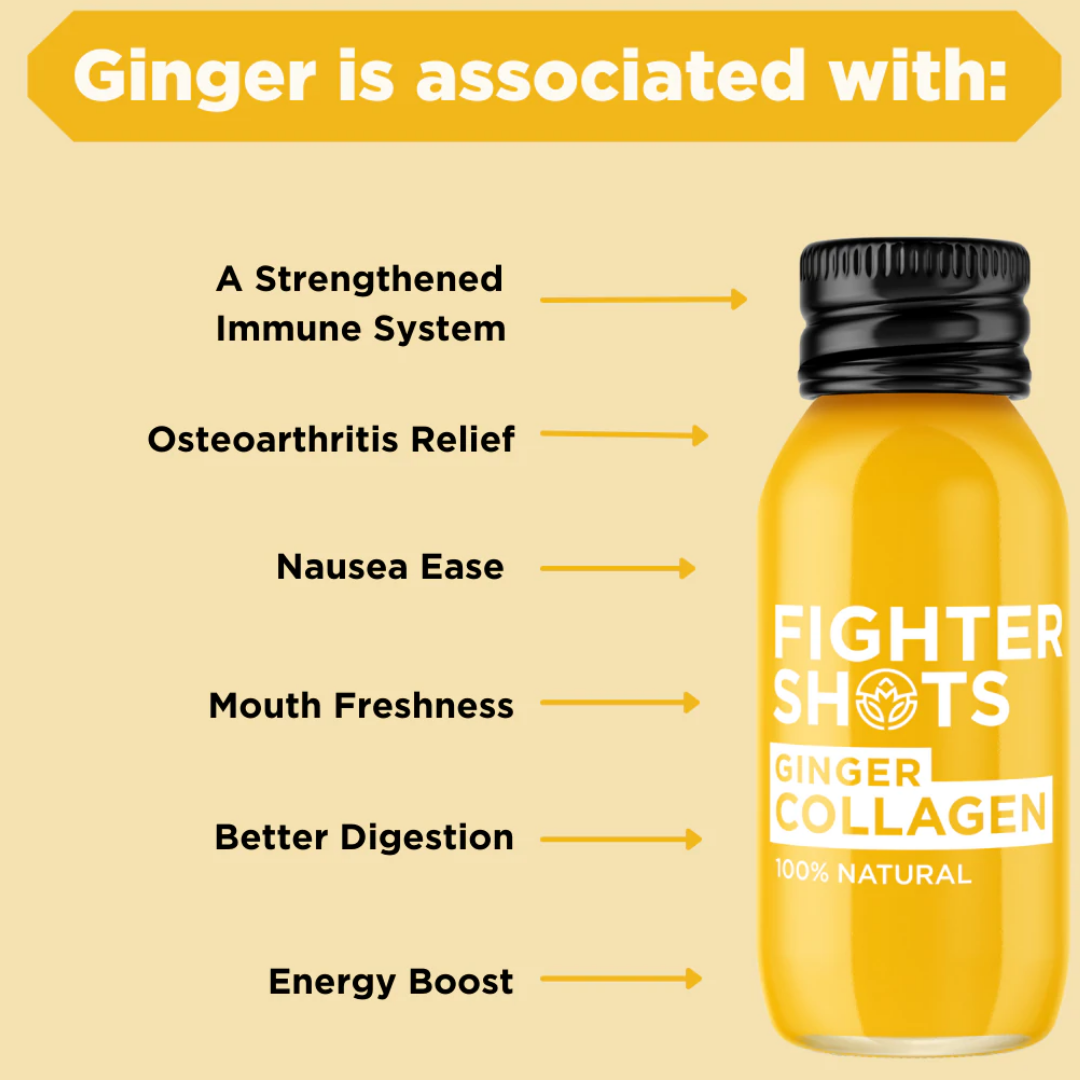 Fighter Shots - Ginger & Marine Collagen 3000mg 60ml