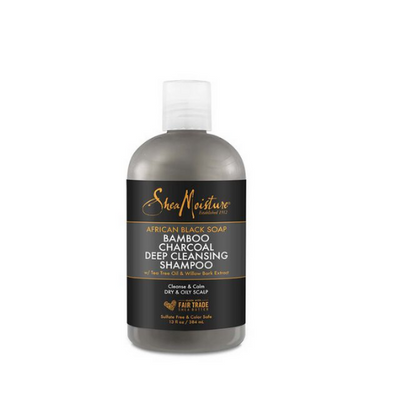 Shea Moisture African Black Soap Bamboo Charcoal Deep Cleansing Shampoo 13oz