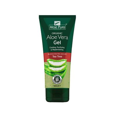 Aloe Pura - Organic Aloe Vera Gel - With Tea Tree 200ml