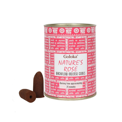 Nature's Rose Incense Cones (Backflow)