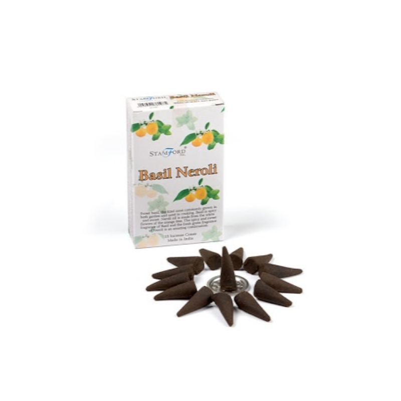 Basil Neroli Incense Cones (Stamford)