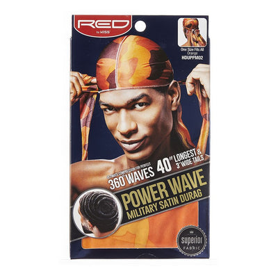 Power Wave Military Satin Durag - Orange