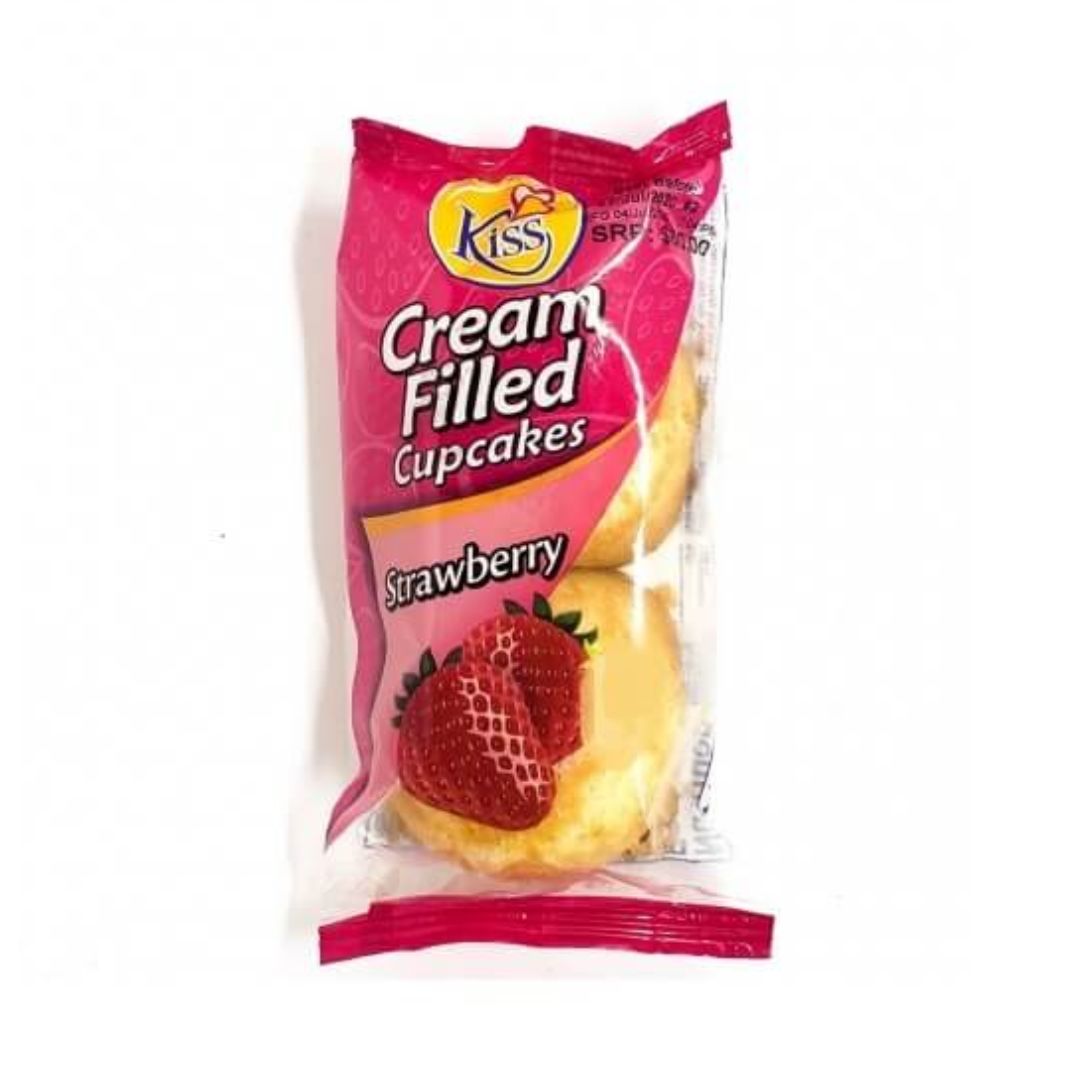 Kiss Cream Filled Cupcakes 60g - Strawberry