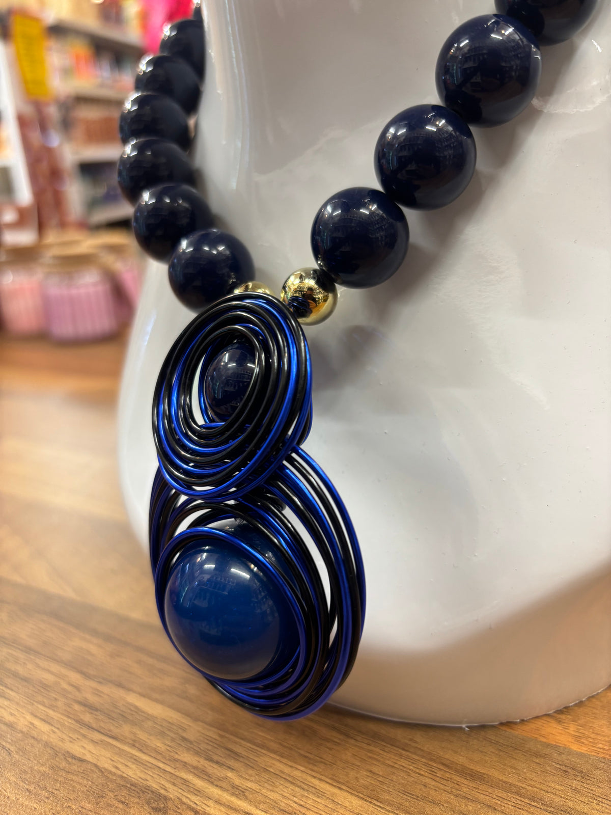 Deep Blue Statement Necklace