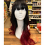 Wynter - 23", Loose Wave, Synthetic Wig - Red/Black Ombre