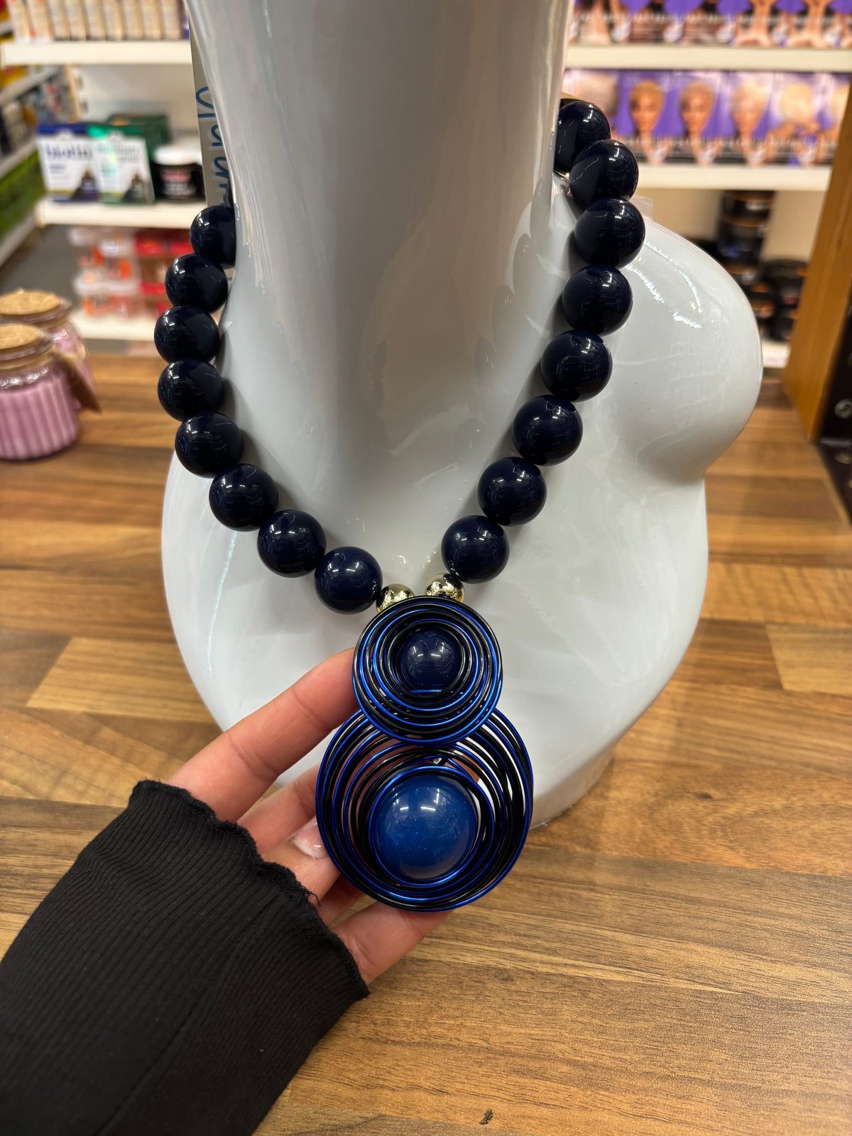 Deep Blue Statement Necklace