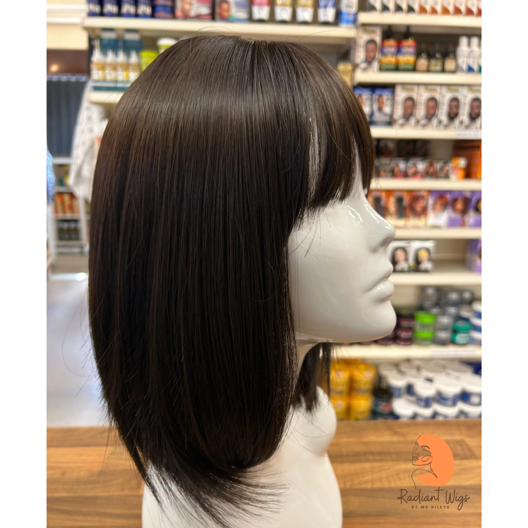 Jodie - 13", Straight, Synthetic Wig - Dark Brown