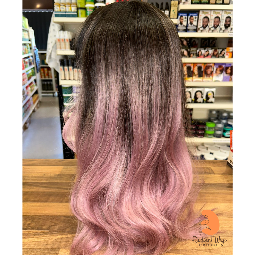 Passion - 23", Loose Wave, Synthetic Wig - Ash Brown & Pink Ombre