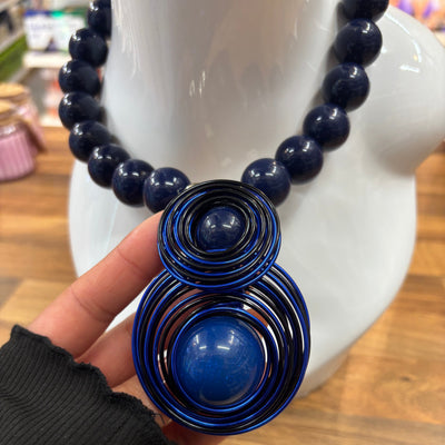 Deep Blue Statement Necklace