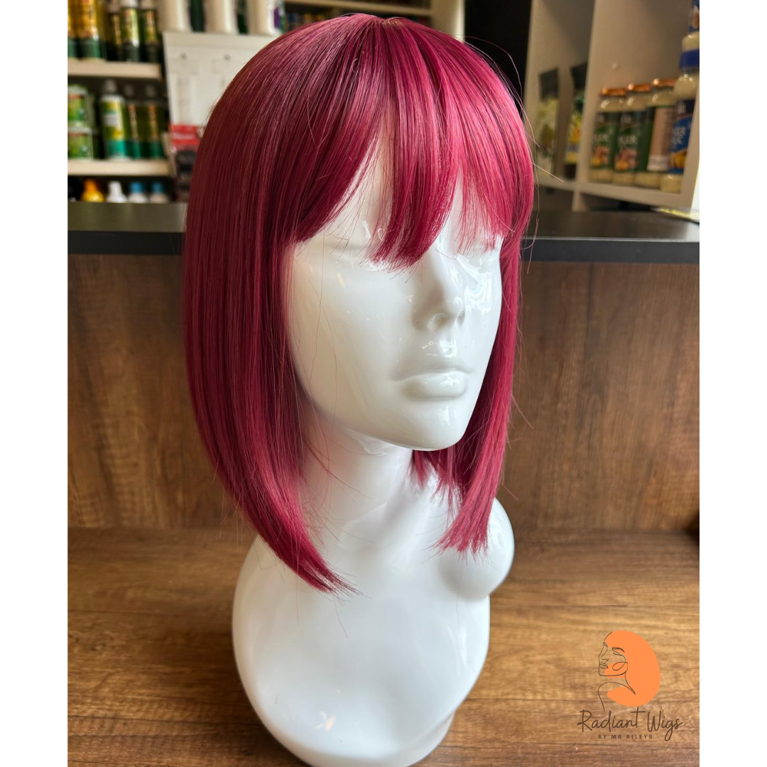 Mandy - 12", Straight, Synthetic Wig - Raspberry Red