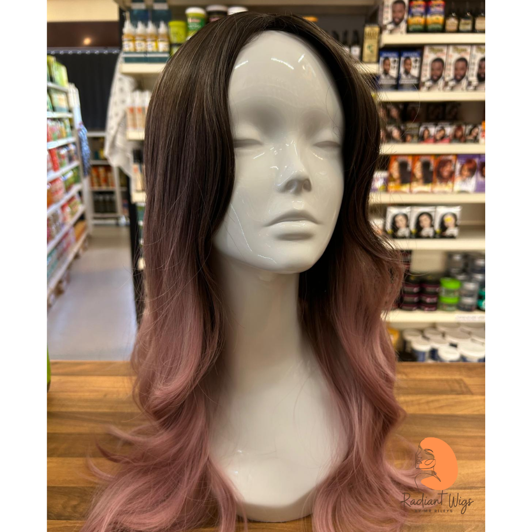 Passion - 23", Loose Wave, Synthetic Wig - Ash Brown & Pink Ombre