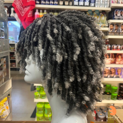 Tyra 4 - 10", Dreadlock Synthetic Wig - Grey Mix