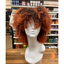 Kelis - 14" Curly Synthetic Wig - Brown/Orange Ombre