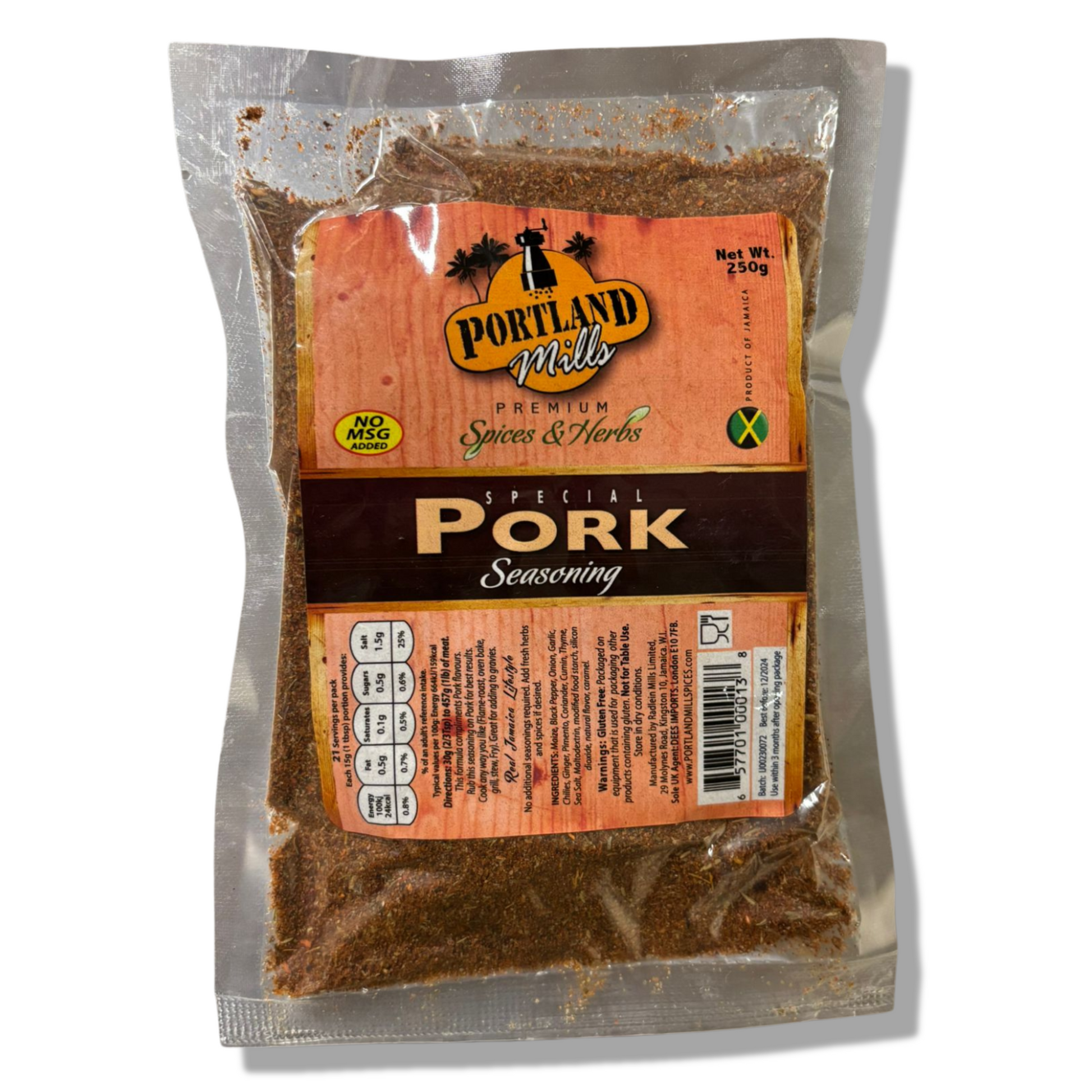 Portland Mills Special Pork Seasoning 250g Jamaican food wholesale