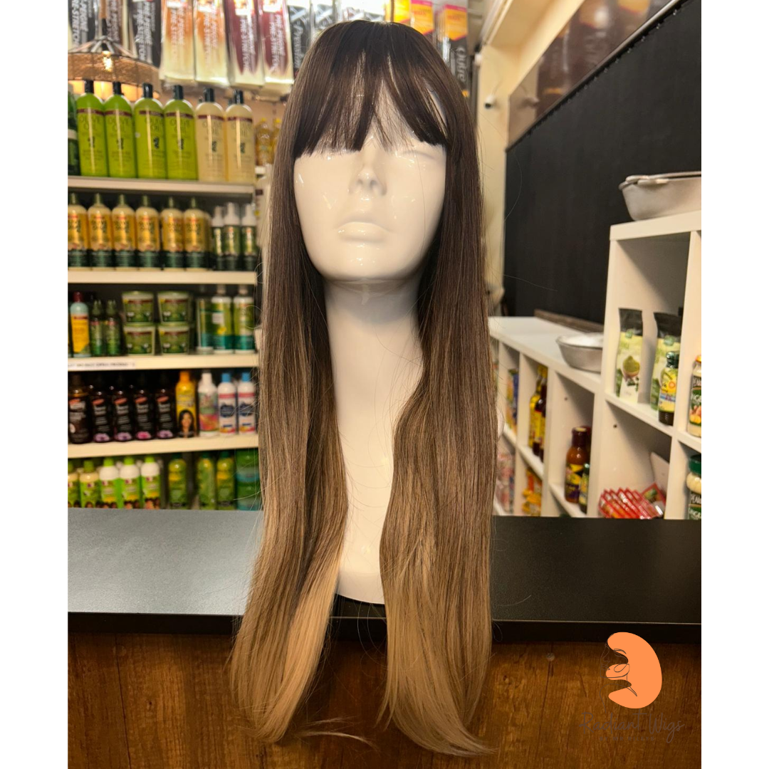 Jenny - 25", Straight, Synthetic Wig - Brown & BlondeOmbre