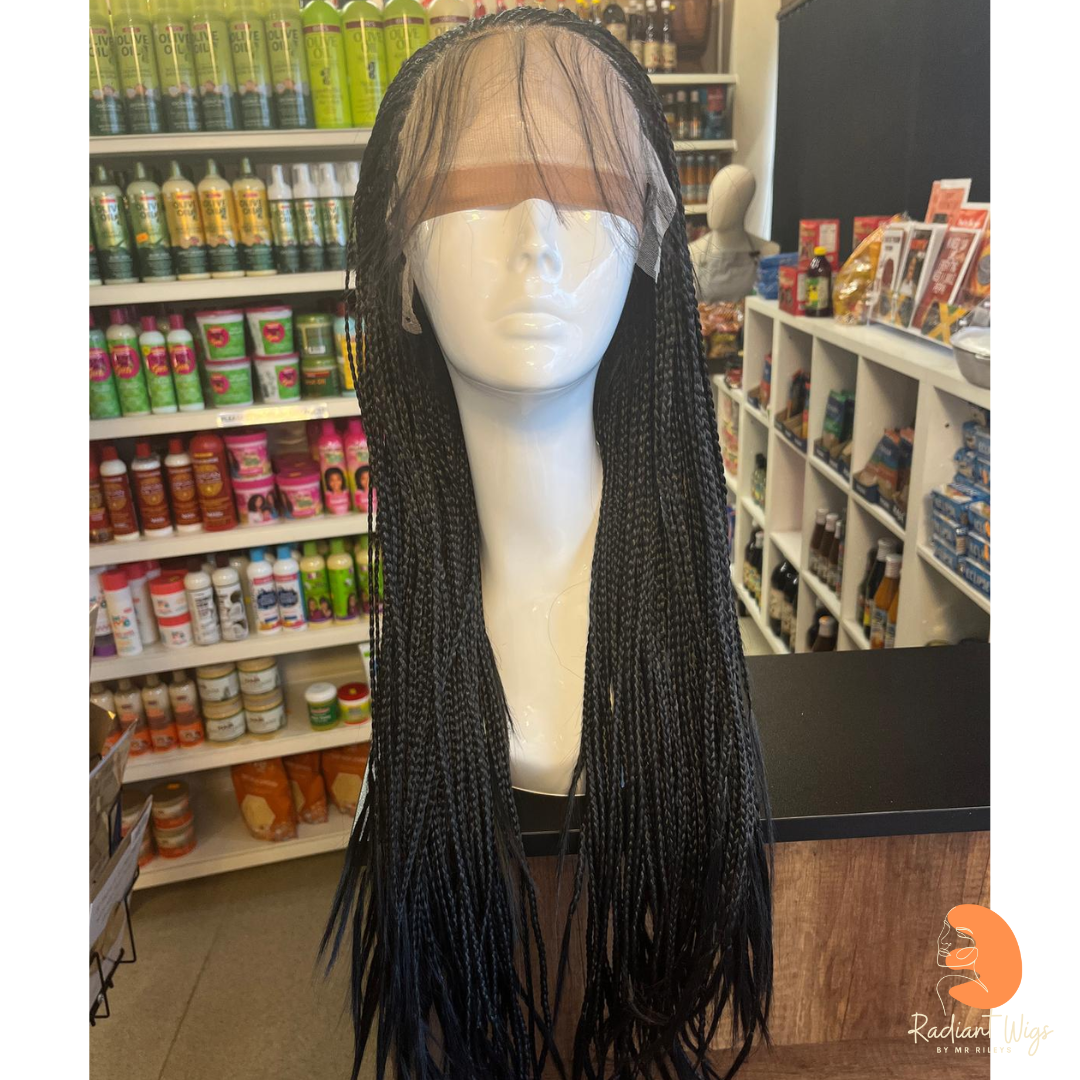 Misha 1 - 27" Braid  Synthetic 13*4 Lace Wig - Black