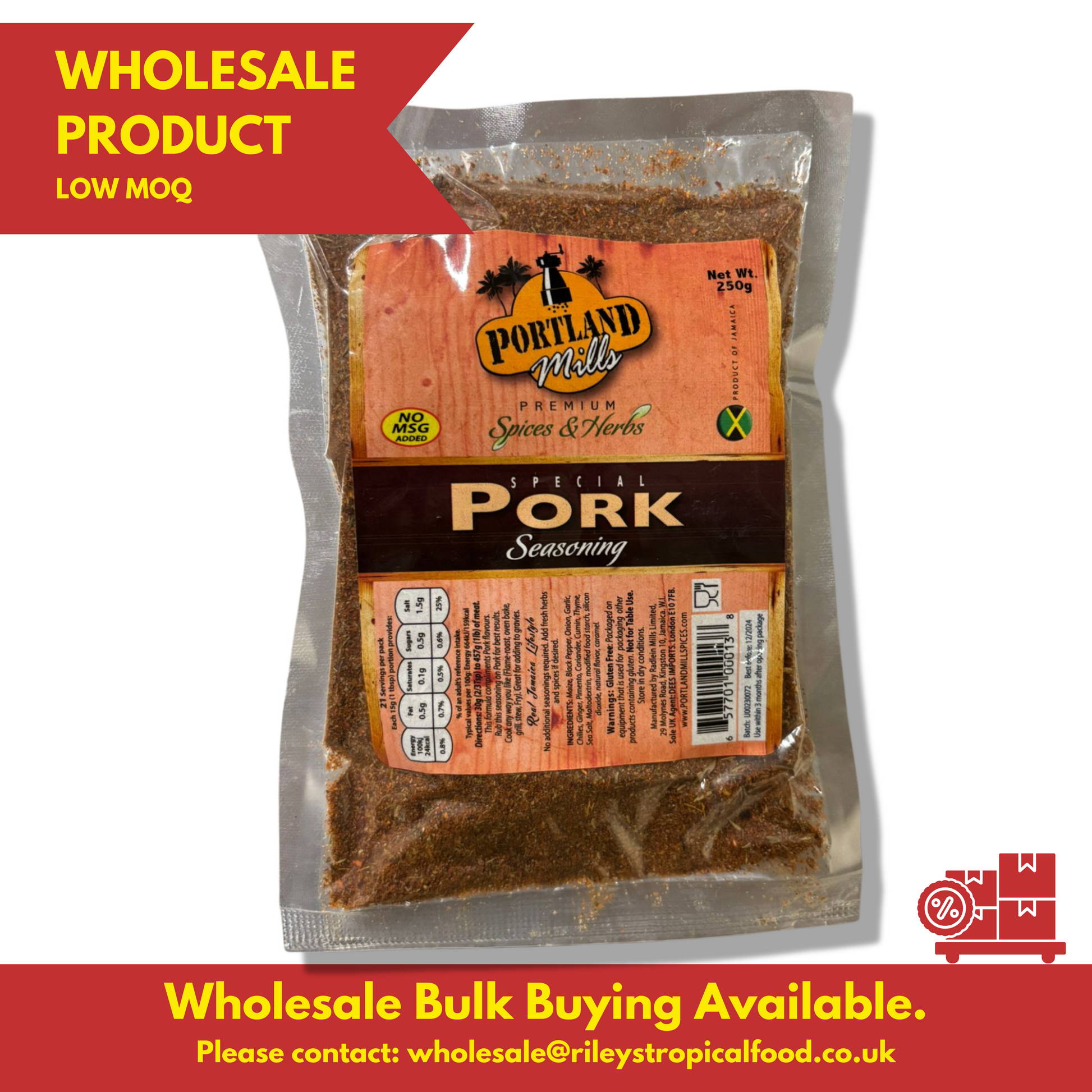 Portland Mills Special Pork Seasoning 250g Jamaican food wholesale