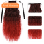 Water Wave Ribbon Tie Synthetic Ponytail - 21"