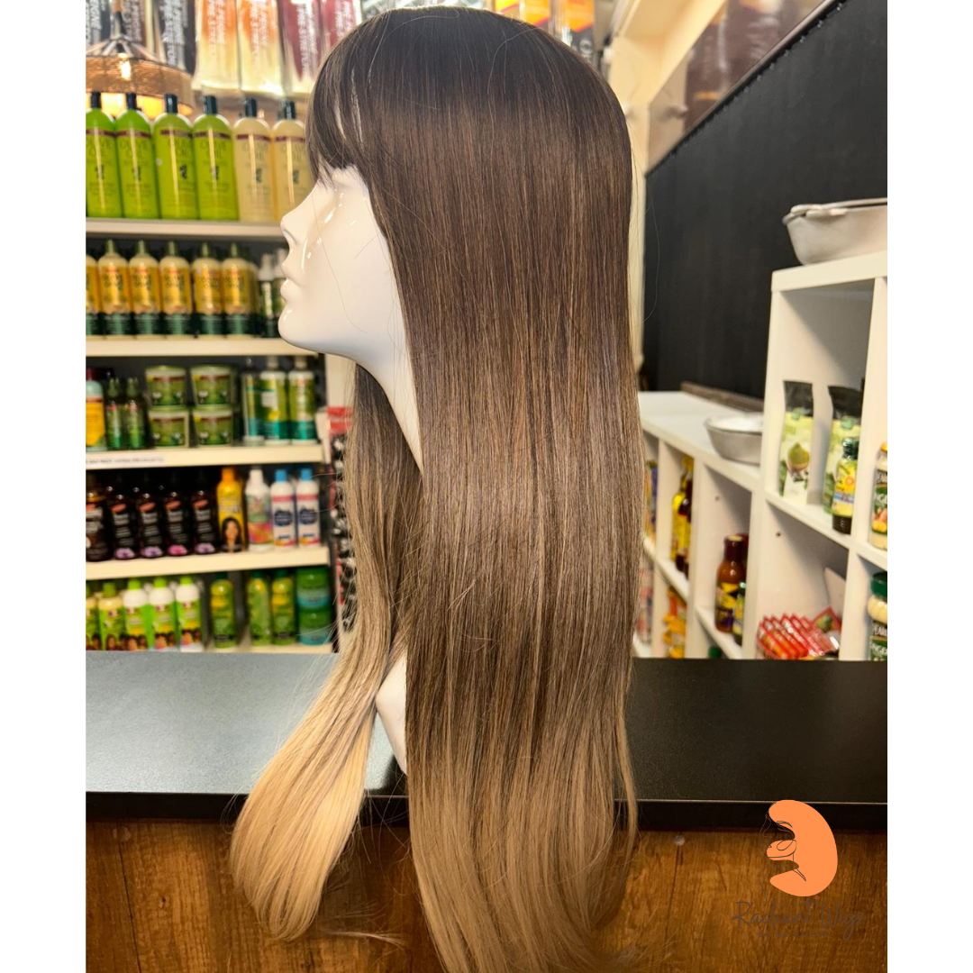 Jenny - 25", Straight, Synthetic Wig - Brown & BlondeOmbre