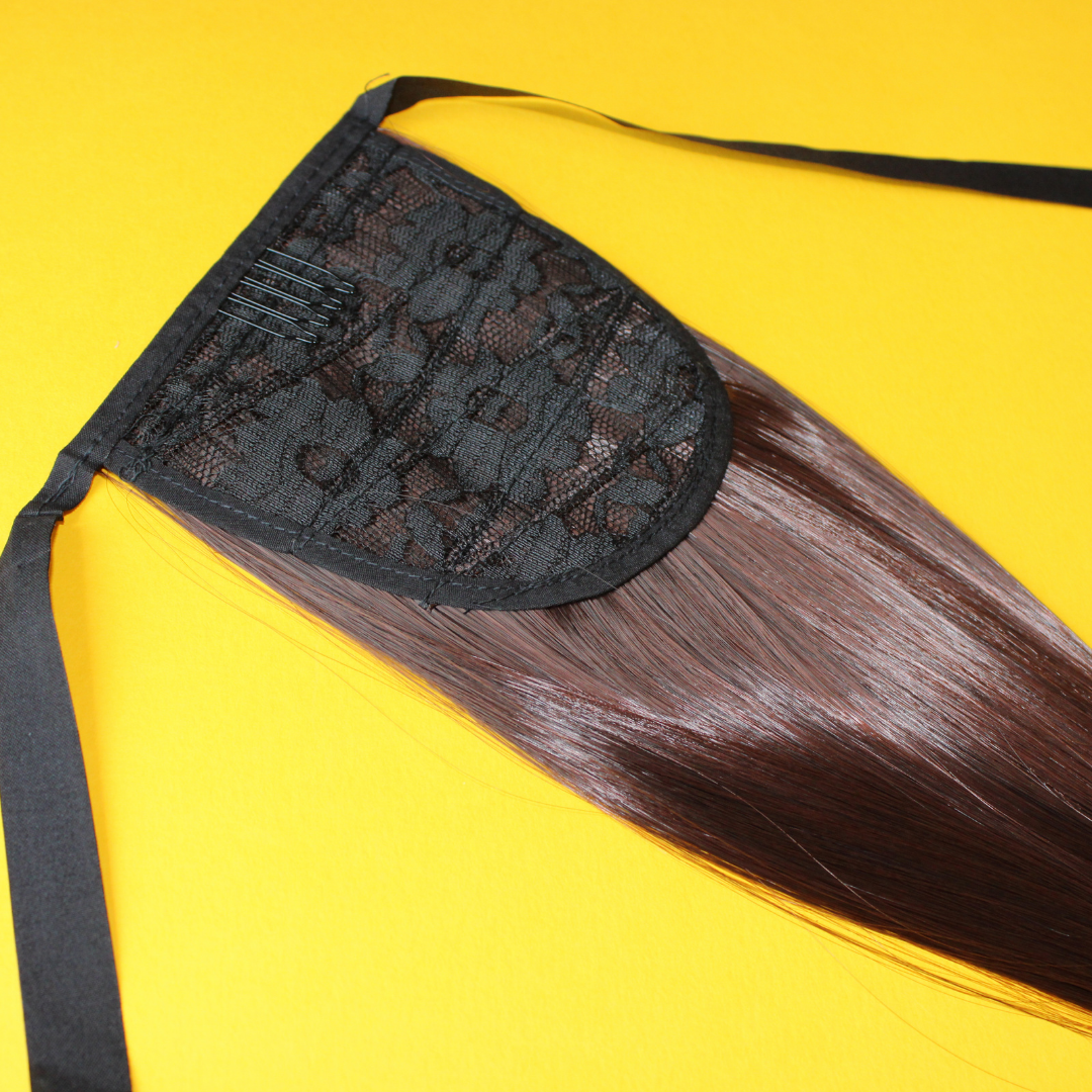 Silky Straight Synthetic Ponytail - Brown (33) - 20"