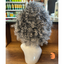 Curly Sue - 13", Curly Synthetic Wig - Grey