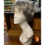 Fern - 8", Straight, Human/Synthetic Blend Wig - Grey