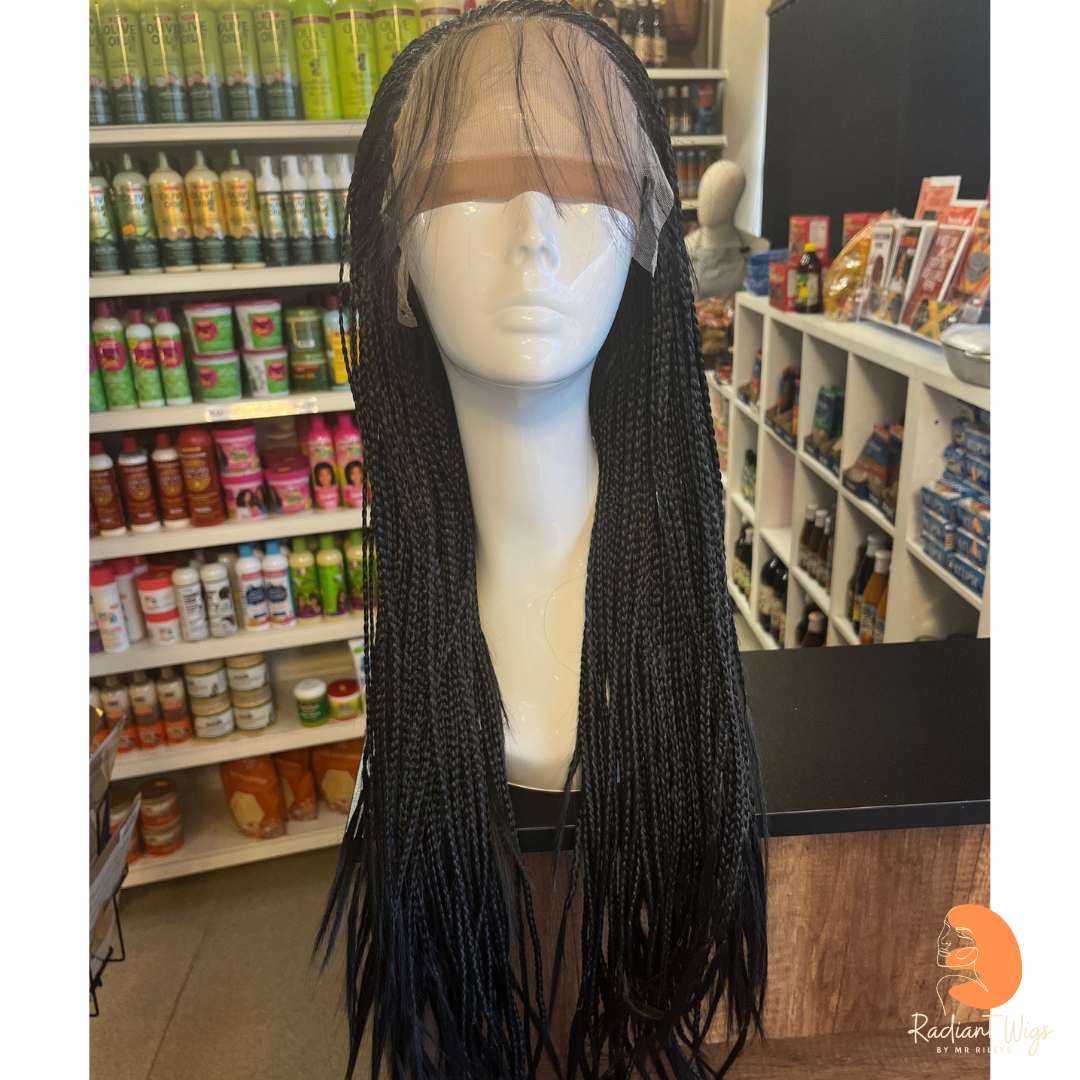 Misha 1 - 27" Braid  Synthetic 13*4 Lace Wig - Black