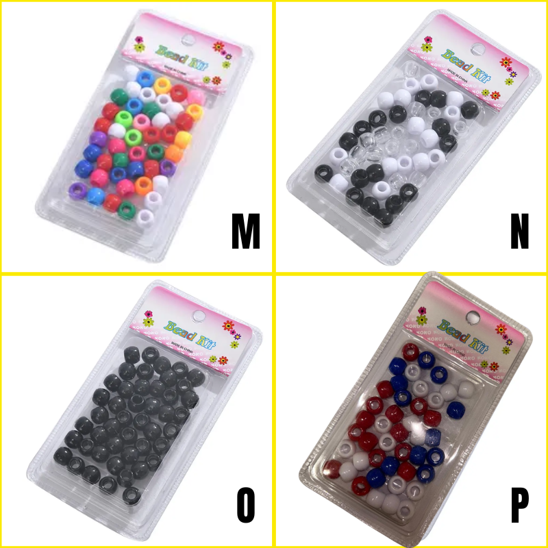 12mm Plastic Hair Beads - Braid Accessories