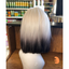 Kaz - 11", Straight, Synthetic Wig - White with Black Tips