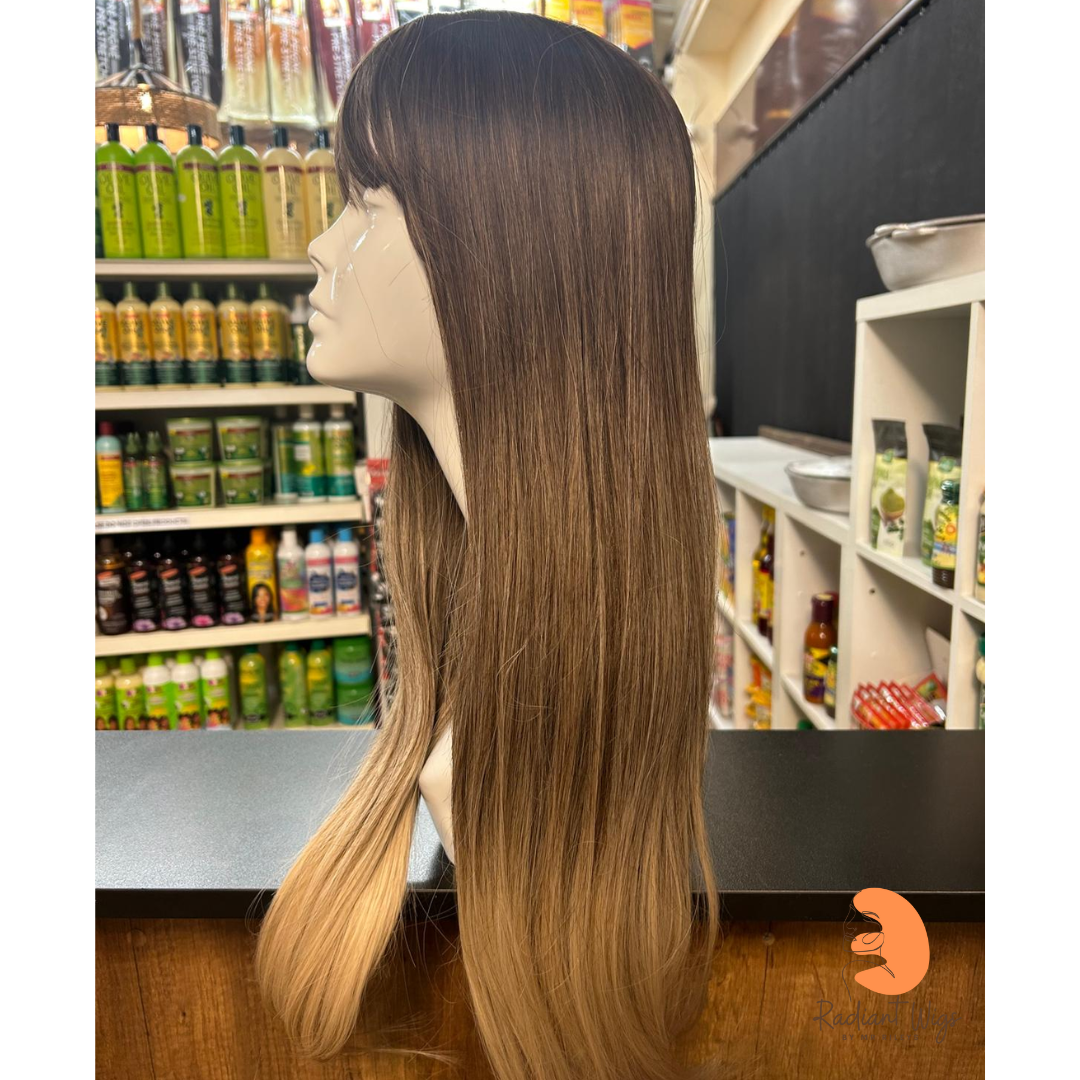 Jenny - 25", Straight, Synthetic Wig - Brown & BlondeOmbre