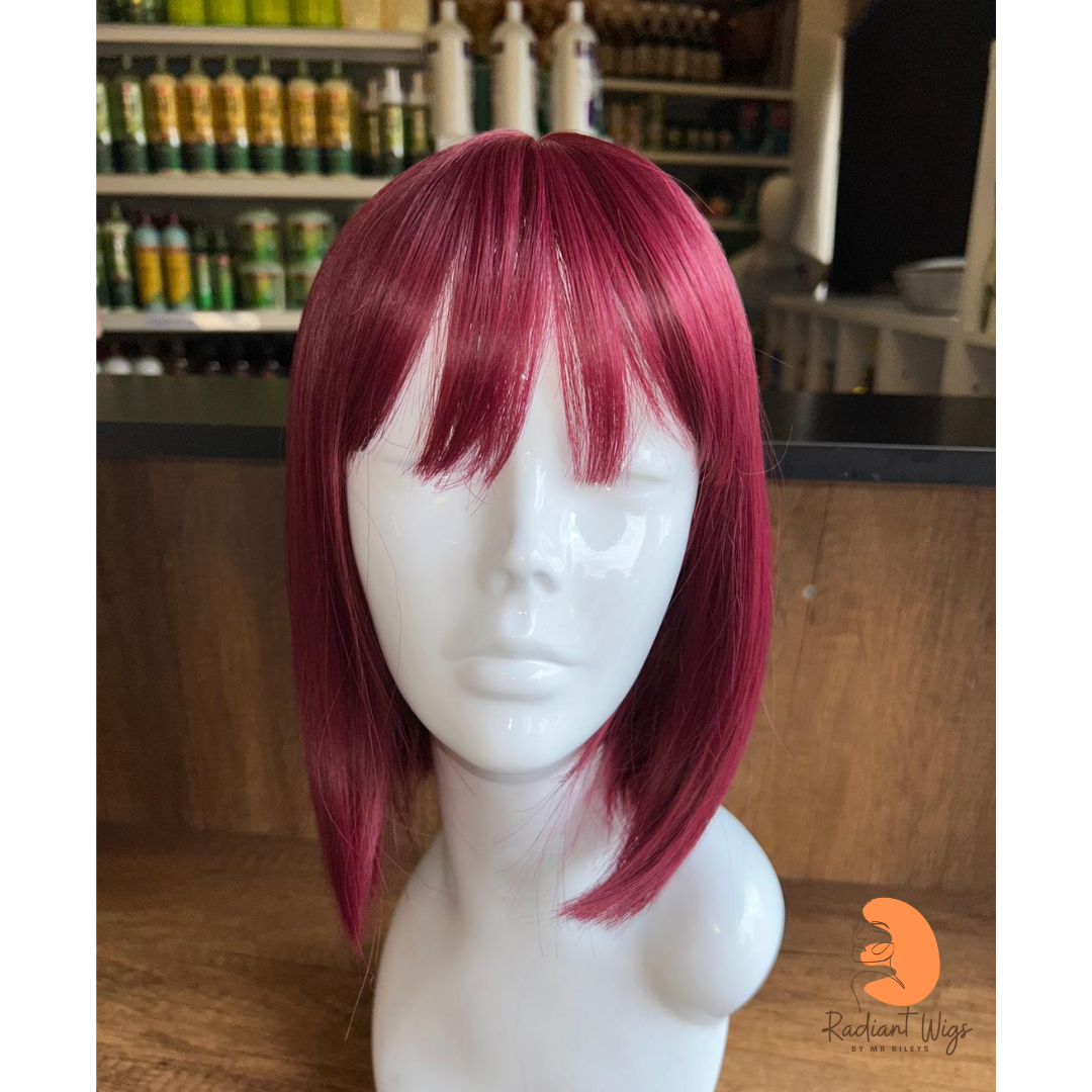 Mandy - 12", Straight, Synthetic Wig - Raspberry Red