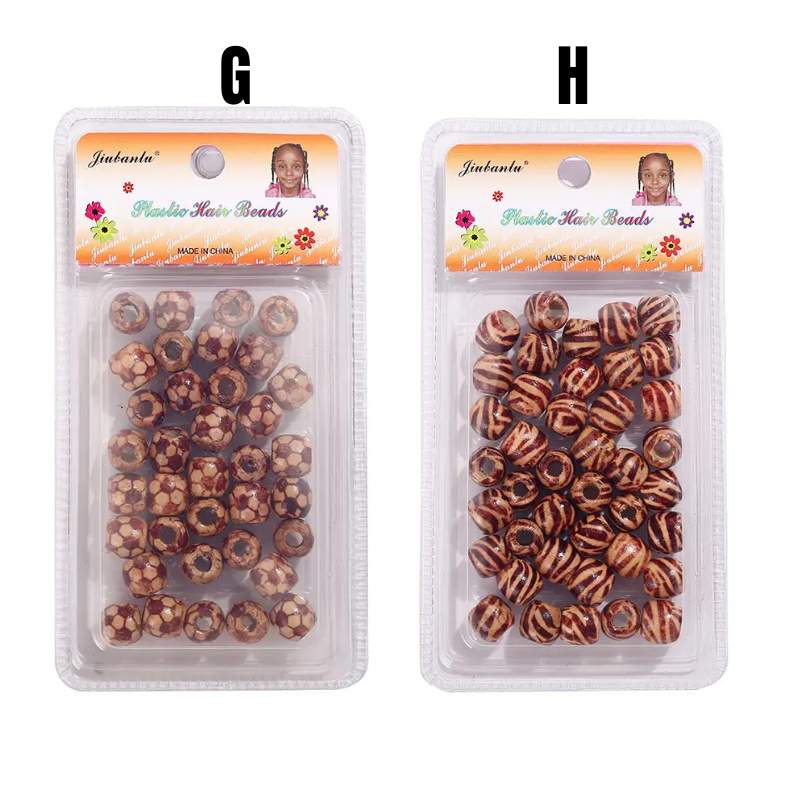 Wood Hair Beads - Braid Accessories