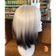 Kaz - 11", Straight, Synthetic Wig - White with Black Tips