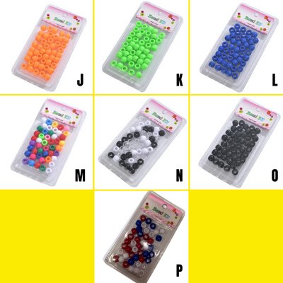 12mm Plastic Hair Beads - Braid Accessories