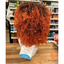 Kelis - 14" Curly Synthetic Wig - Brown/Orange Ombre