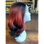 Cindy - 15", Loose Wave, Synthetic Wig - Red & Black