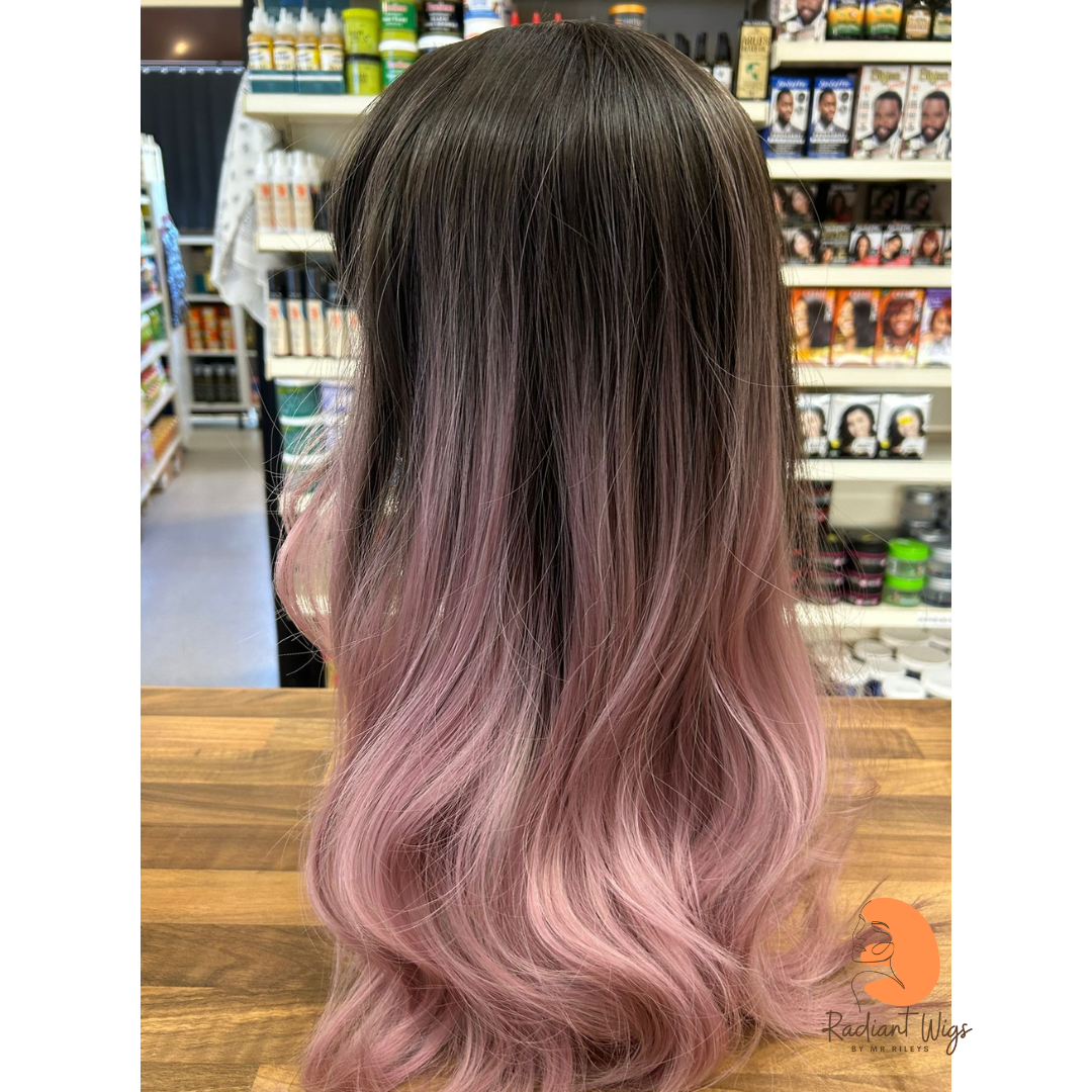 Passion - 23", Loose Wave, Synthetic Wig - Ash Brown & Pink Ombre