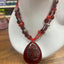 Red & Silver Statement Necklace