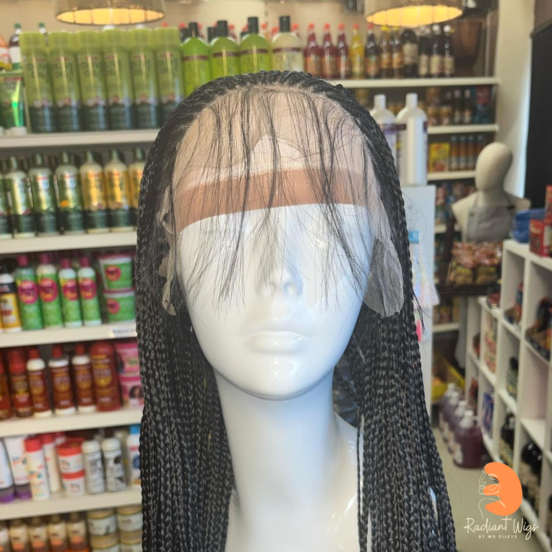 Misha 1 - 27" Braid  Synthetic 13*4 Lace Wig - Black