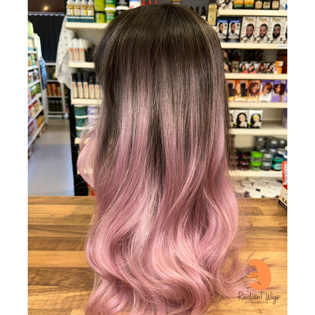 Passion - 23", Loose Wave, Synthetic Wig - Ash Brown & Pink Ombre